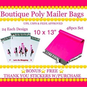 48pcs 10x13” Poly Mailer Bag Bundle⭐️🆕⭐️
⭐️BONUS⭐️48ct  Free Thank You Stickers